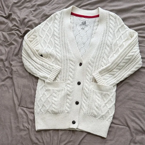 Roots Cream Cable Knit Cardigan - Picture 2 of 4